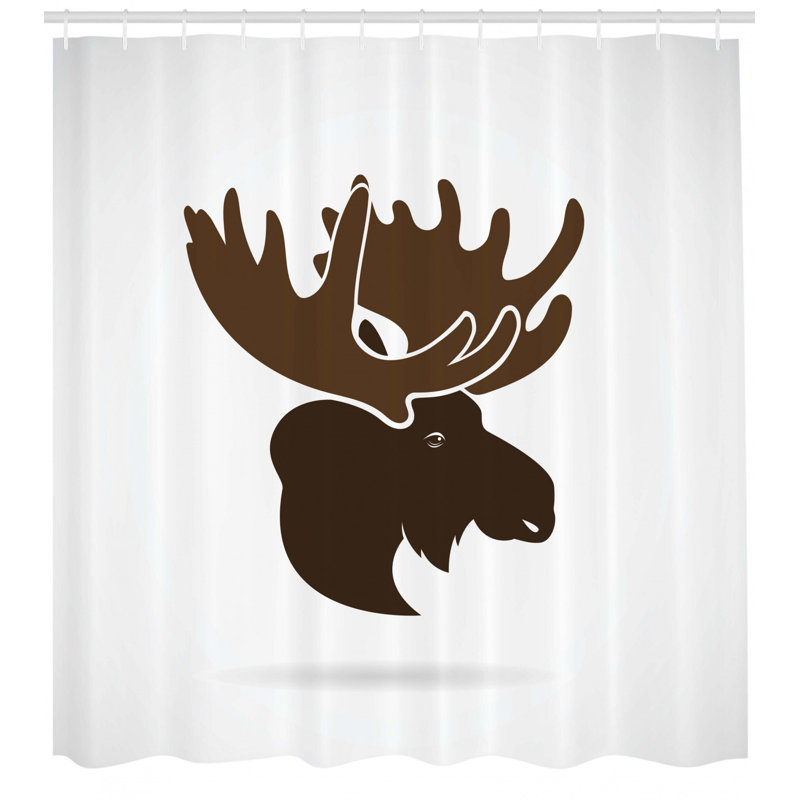Rideau de douche simple à tête de cerf canadien Auburn, H 84 po x l 69 po