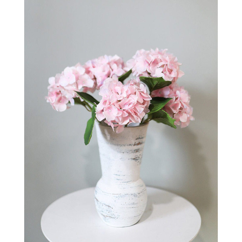 Real Touch Blue Hydrangea 18”, Pink, 18.5" H x 5" W