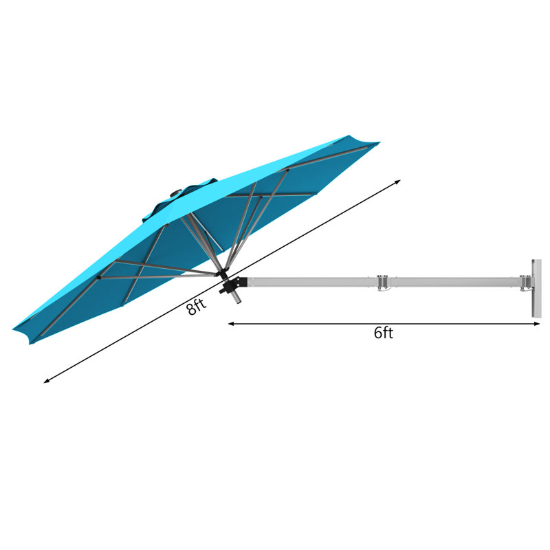 Parasol de marché 96 po Vanmeter, Turquoise