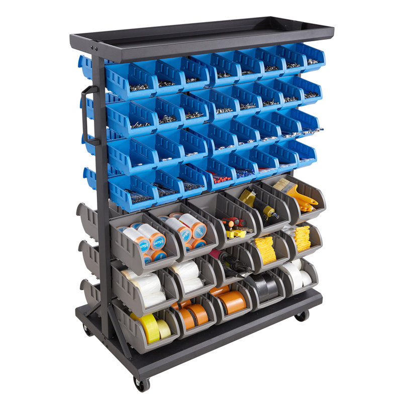 90 cm W Steel and Rubber Storage Rack