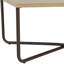 Table basse industrielle avec base à pieds croisés