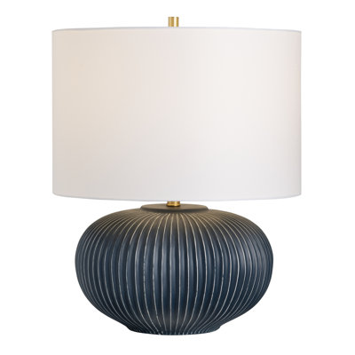 Lampe de table 23,75 "en céramique avec abat-jour blanc