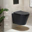 HOROW Qureshi LPF Round Wall Mounted Wall Hung Toilets (Seat Included)
