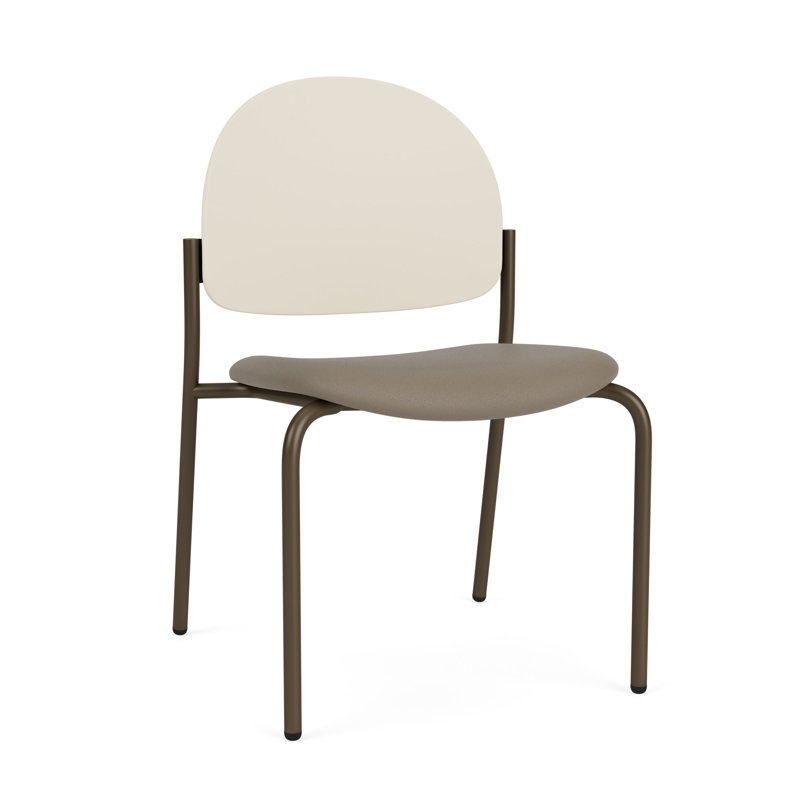 Chaise d'invité sans accoudoir Chat Chat, Bronze, Modena Farro / Sand Beige Poly