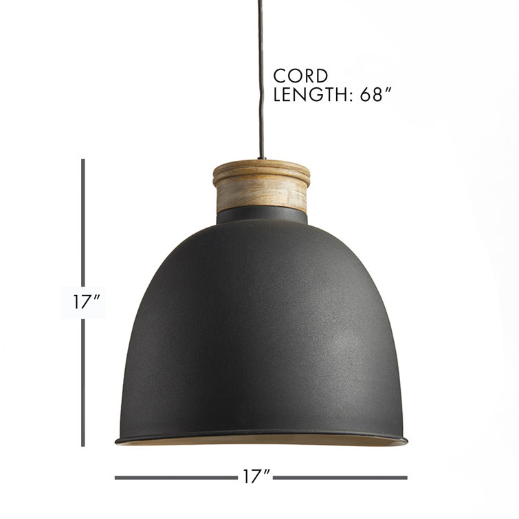 Birch Lane™ Frank 1 - Light Black/Brown Single Pendant & Reviews