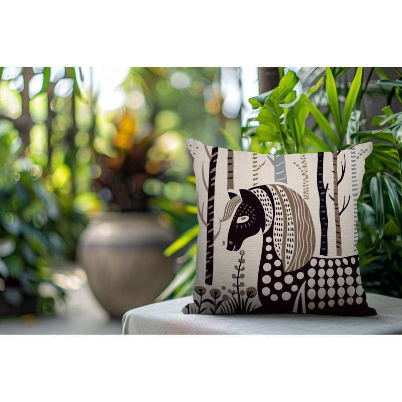 Coussin carré intérieur / extérieur noko, Beige, Carré 15 po