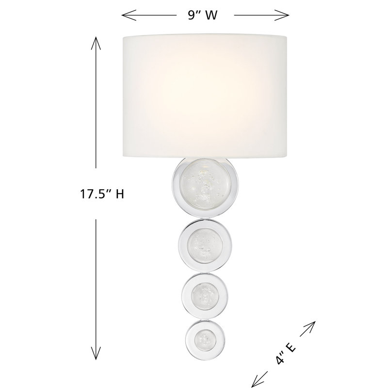 Marseille 1-Light Wall Sconce in Polished Nickel, Polished Nickel