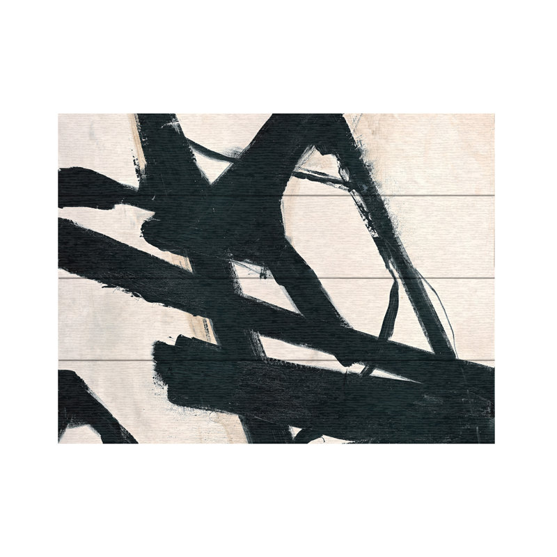 Design Fabrikken Behind Black Wood Slat Art, H 12 po x l 16 po