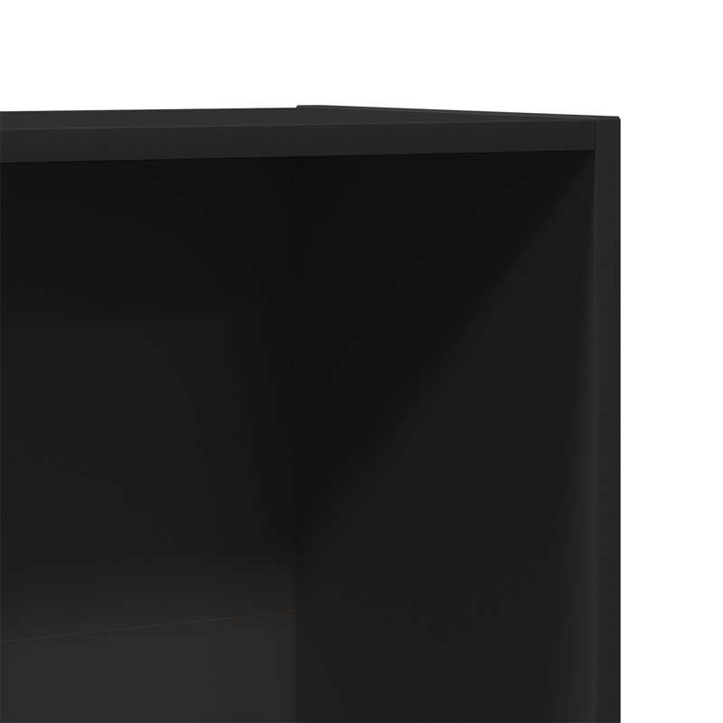 Abelia Bookcase, (3 Shelves) 114cmH x 36cmW x 30cmD, Black