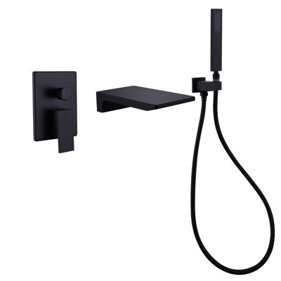 Modern Matte Black Wall-mounted Kitchen Faucets With High Flow