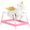 Qaba Kids Spring Rocking Horse Unicon, Ride on Horse for Girls and Boys with Animal Sounds, Plush Animal Ride-on Toy with Soft Feel, Interactive Toy for Kids, Pink