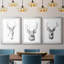 Young Buck S croquis I - reproduction sur mesure encadrée de qualité supérieure - 3 pièces-362042007-362042011