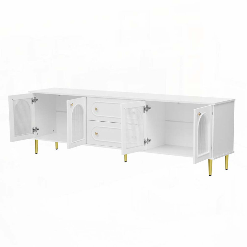 Modern TV Stand, TV Cabinet, White