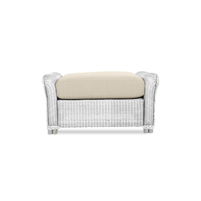 Reflections Outdoor Ottoman, Charlotte Sparrow, White