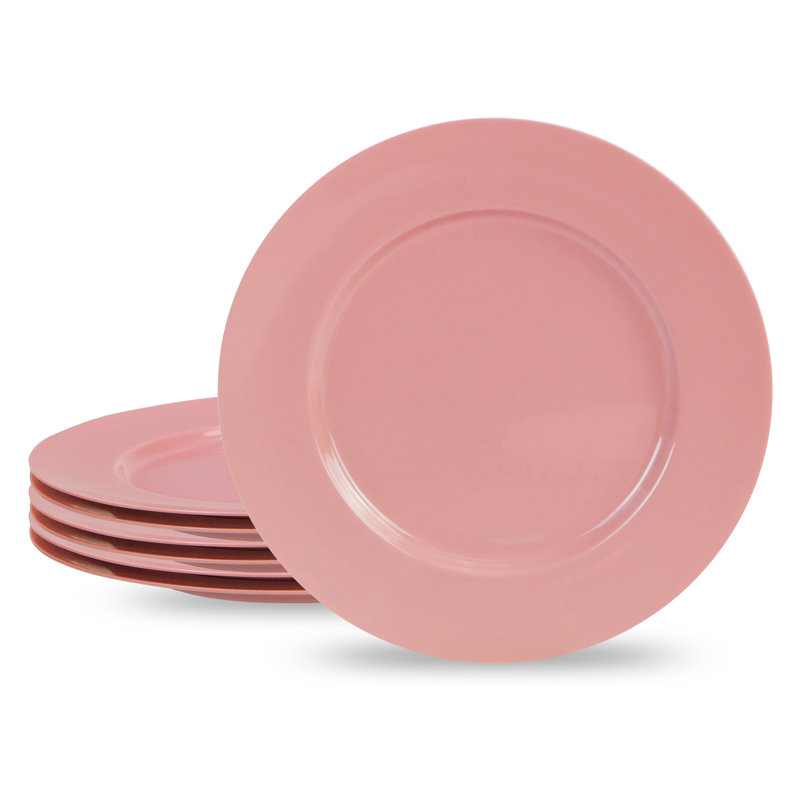Assiette plate en mélamine 11 po Alicio, Rose