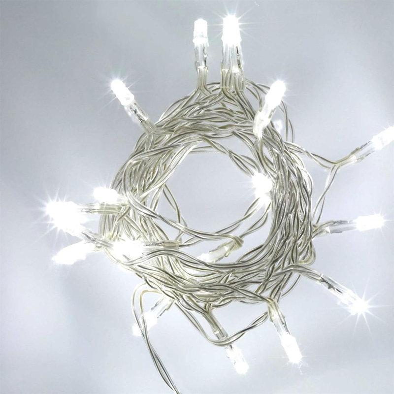 LED Indoor / Outdoor String Lights, 2cm H x 2cm L x 4cm D, White
