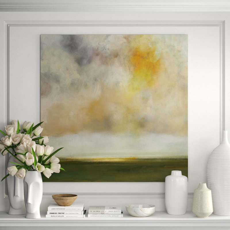 Early Autumn Painting by Sofia Fox, Glass Coat, 40" H x 40" W x 1.5" D