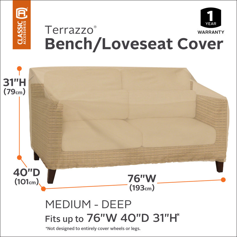 Jadon Outdoor Patio Sofa Cover, 34" H x 42" W x 78" D
