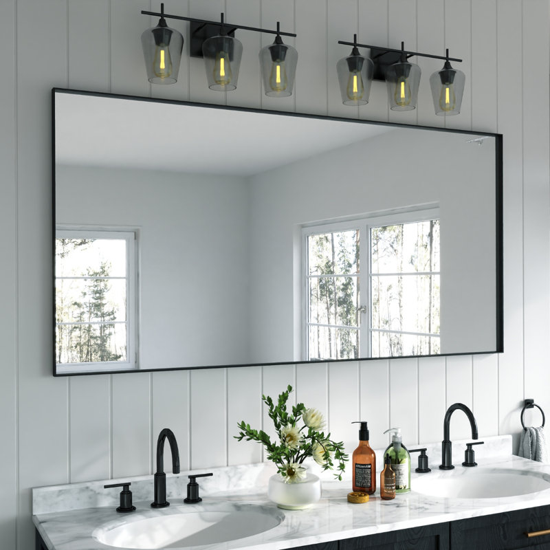 Miroir mural Earsell, Noir, 36 po x 72 po