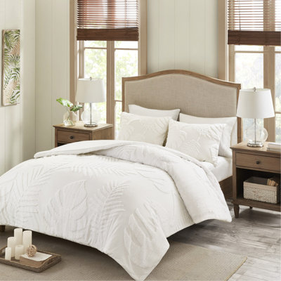 3 Piece Cotton Chenille - King/ King, , Coastal Bedroom, Filled Bedding Beach Bedroom Aesthetics,