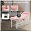 Table de massage professionnelle portative avec dossier réglable, structure en métal rose