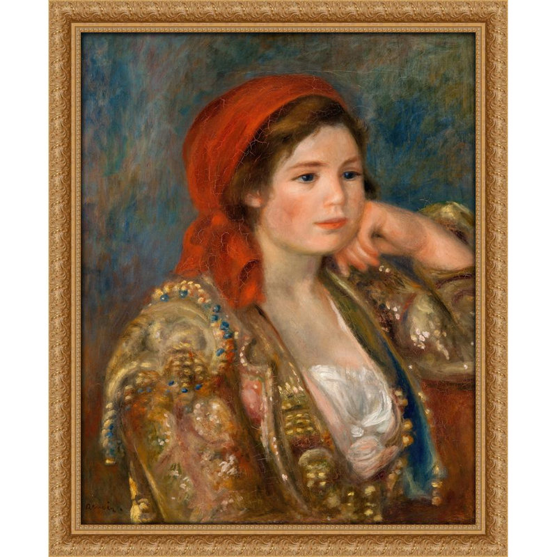 Fille dans un manteau espagnol (vers 1900), H 34 po x l 28 po