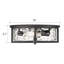 Grand plafonnier encastré industriel, plafonniers modernes à proximité de 3 lumières, plafonnier de cuisine martelé pour couloir, cuisine, salle de bain, salle à manger (noir, P 16 po)-2063293000-2063293003-2063293005