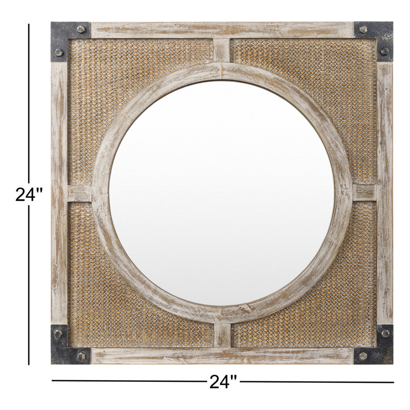 Moreau Rattan Square Mirror