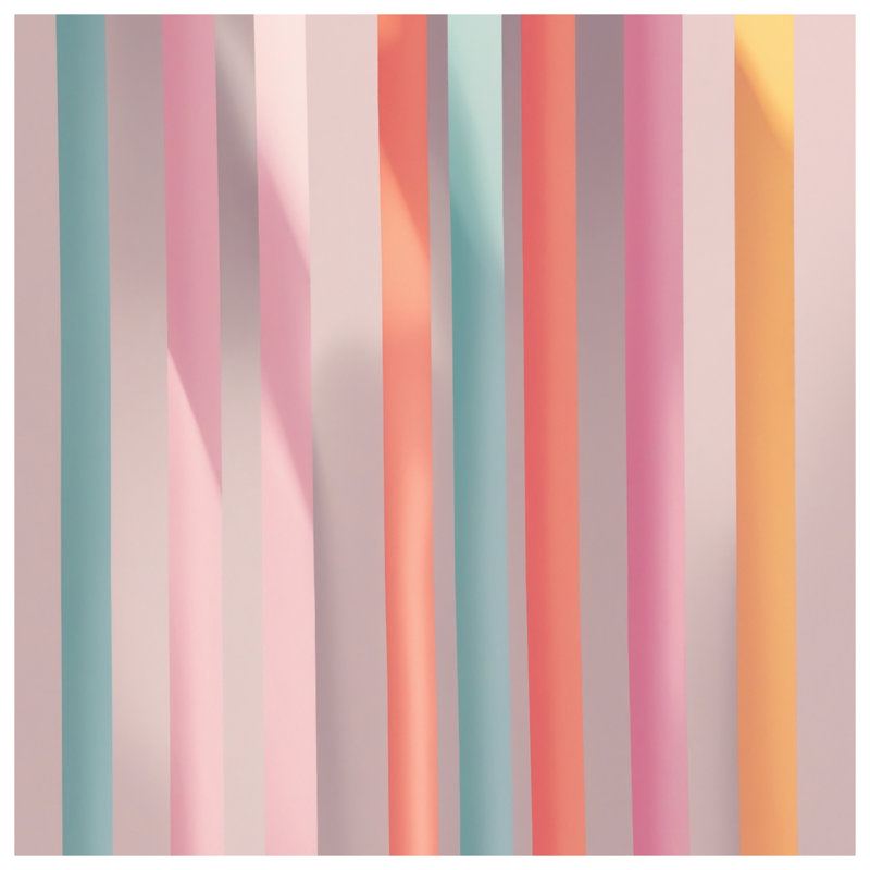 Édredon vertical à rayures pastel, Simple extra long