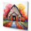 Impression sur toile Barn Symmetry Pointillism I-1845941634-1845941658