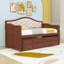 Lit de jour simple en bois avec lit gigogne et 2 tiroirs-605780248