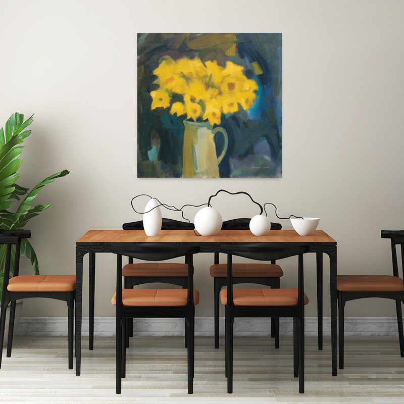 Contemporary Art Contemporary Daffodil Flower Art by Michael Clark - Wrapped Canvas Print, 81.28 cm H x 81.28 cm W