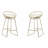 Upholstered Counter Stool with Metal Frame-1007553973