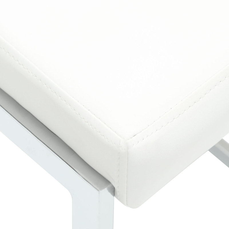 Hytham Upholstered Counter Stool, White