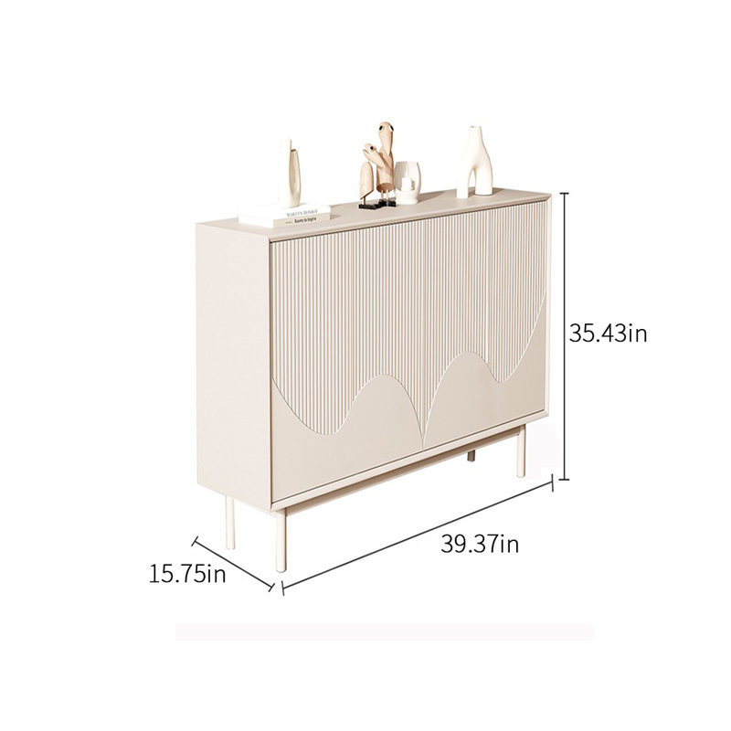 15 Pair Shoe Storage Cabinet, White