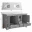 Meuble-lavabo double autoportant 60 po avec pierre artificielle Clary-121163781