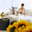 Ensemble de tables basses gigognes, tables d'appoint autoportantes contemporaines avec rangement ouvert