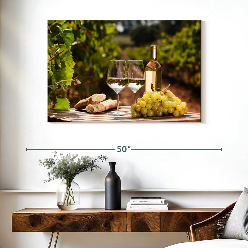 Yarlin Bread And White Wine, 26" H x 39" W