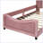 Modern Upholstered Daybed with Classic Stripe Shaped Headboard-1476237346