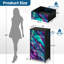 Commode pour commode de chambre à coucher pour placard à rendu 3D à texture holographique irisée et abstraite