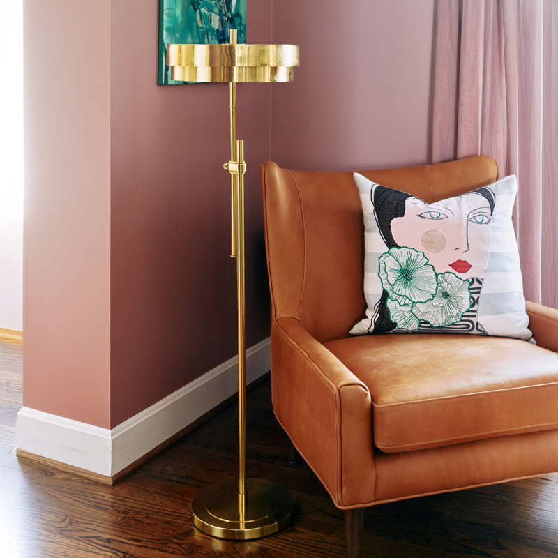 Elliott Floor Lamp, Polished Nickel