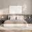 Solid Wood Nightstand with Big Drawer，2 Power Outlets, 1 USB Port & 1 Type C Port-1393073956