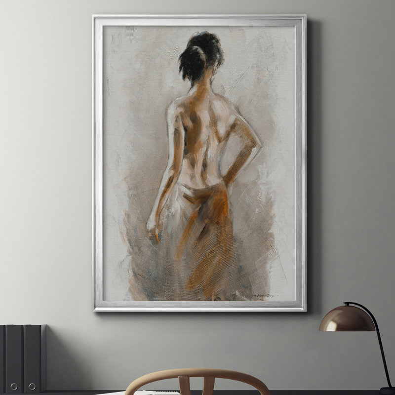 Spa Moment - Peinture sur toile encadrée, H 18,5 po x l 24,5 po x P 1,5 po, Argent