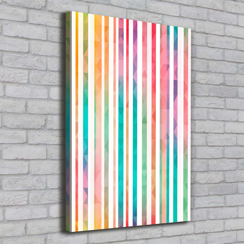 Colored Stripes - Wrapped Canvas Print