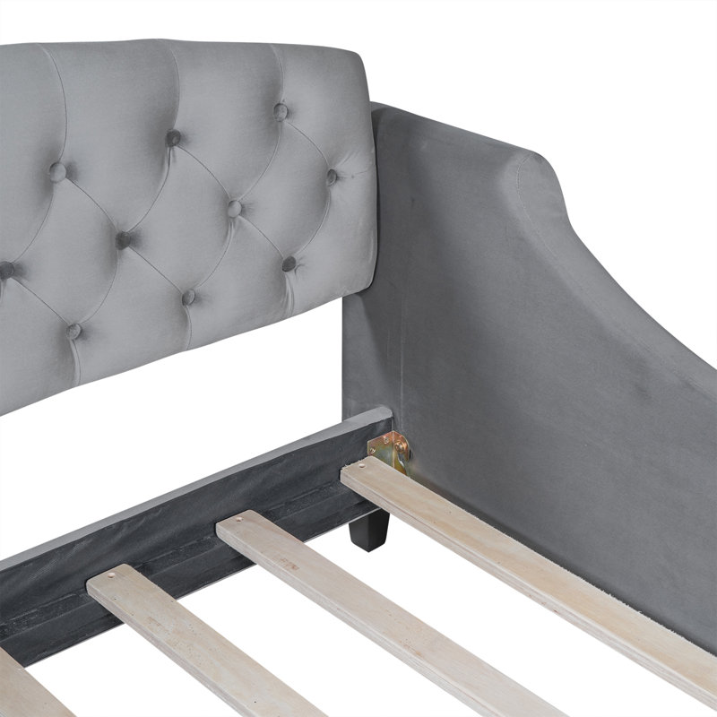 Glamorous Upholstered Daybed With Tufted Button Design For Versatile Living Spaces
