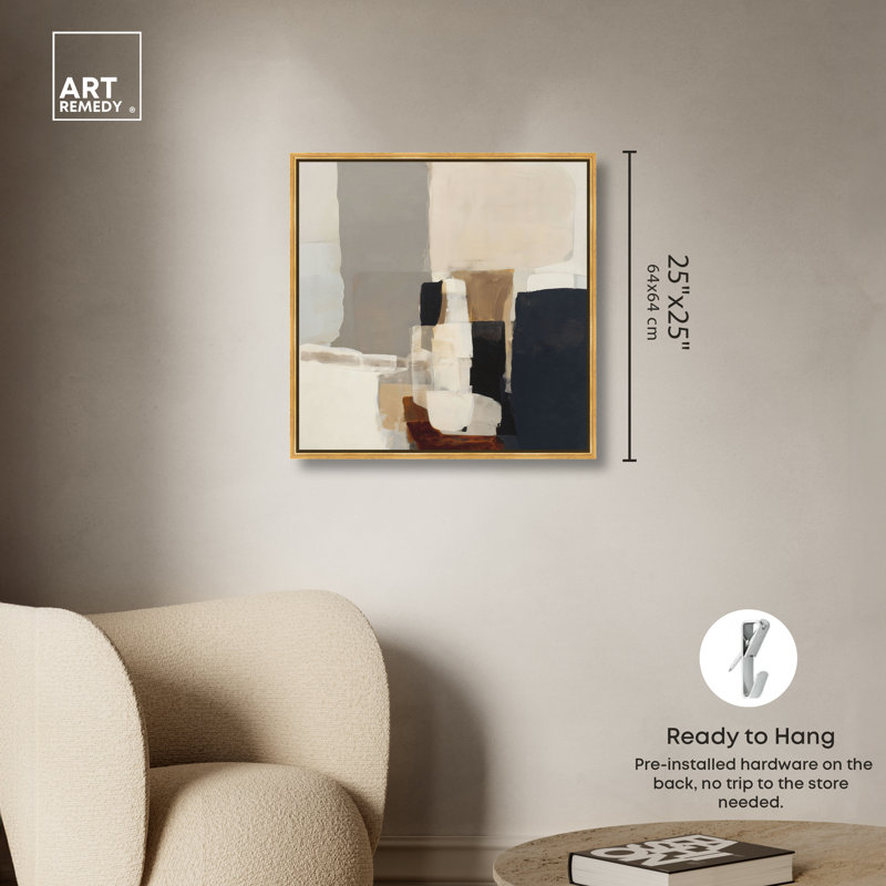 "Stone Layers III", impression murale sur toile par , 25"H x 25"W, Gold Frame