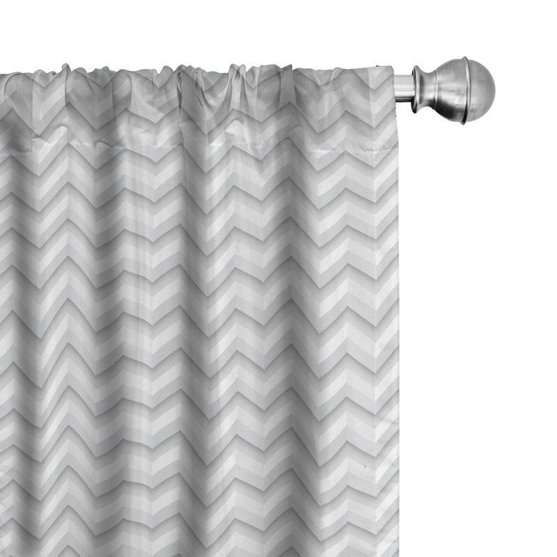 Semi-Sheer Rod Pocket Sliding Panel, 28" x 63", Gray
