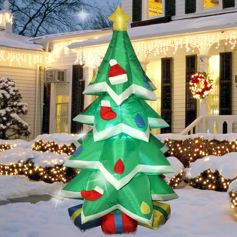 Arbre de noël gonflable avec 3 lumières