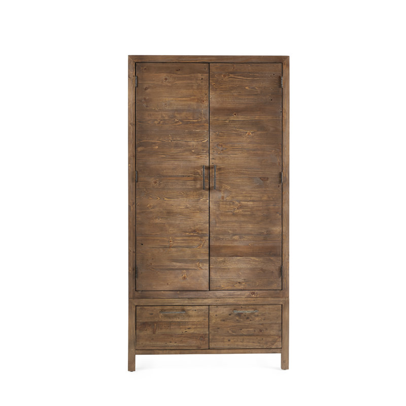 Amaia 2 Door Solid Wood Wardrobe