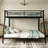 Metal Queen Over King Bunk Bed For Teens And Adults,Space-Saving/Noise Reduced/No Box Spring Needed